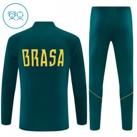 Brazylia Dziecięcy Treningowa 2026-27 Zielony Kvarts-Dragkedja